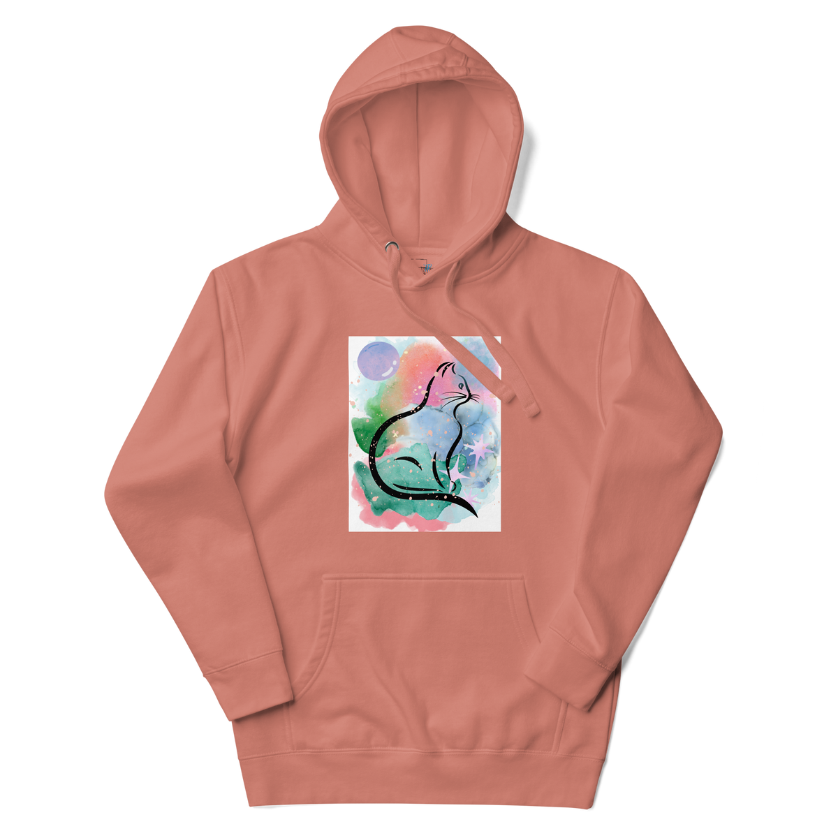 Watercolor Cat Hoodie