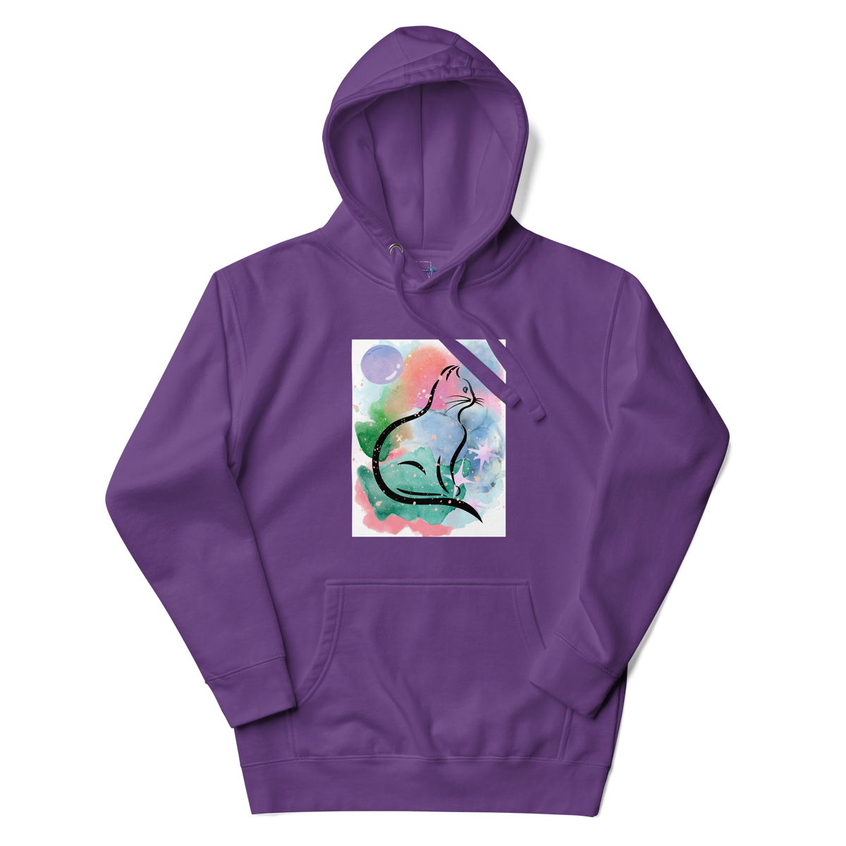 Watercolor Cat Hoodie