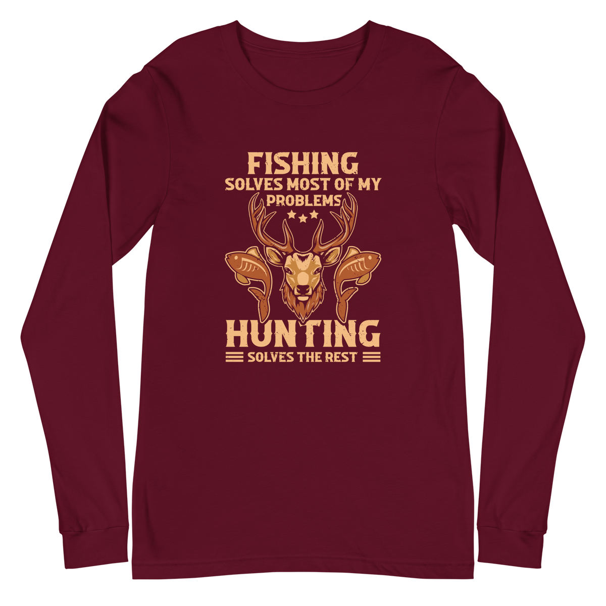 FISHING SOLVES MOST OF MY PROBLEMS... Long-Sleeve T-Shirt