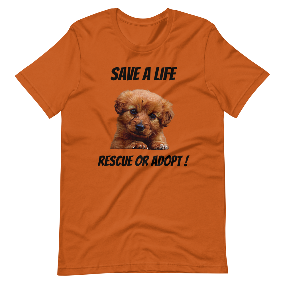 RESCUE OR ADOPT! Short-Sleeve T-Shirt
