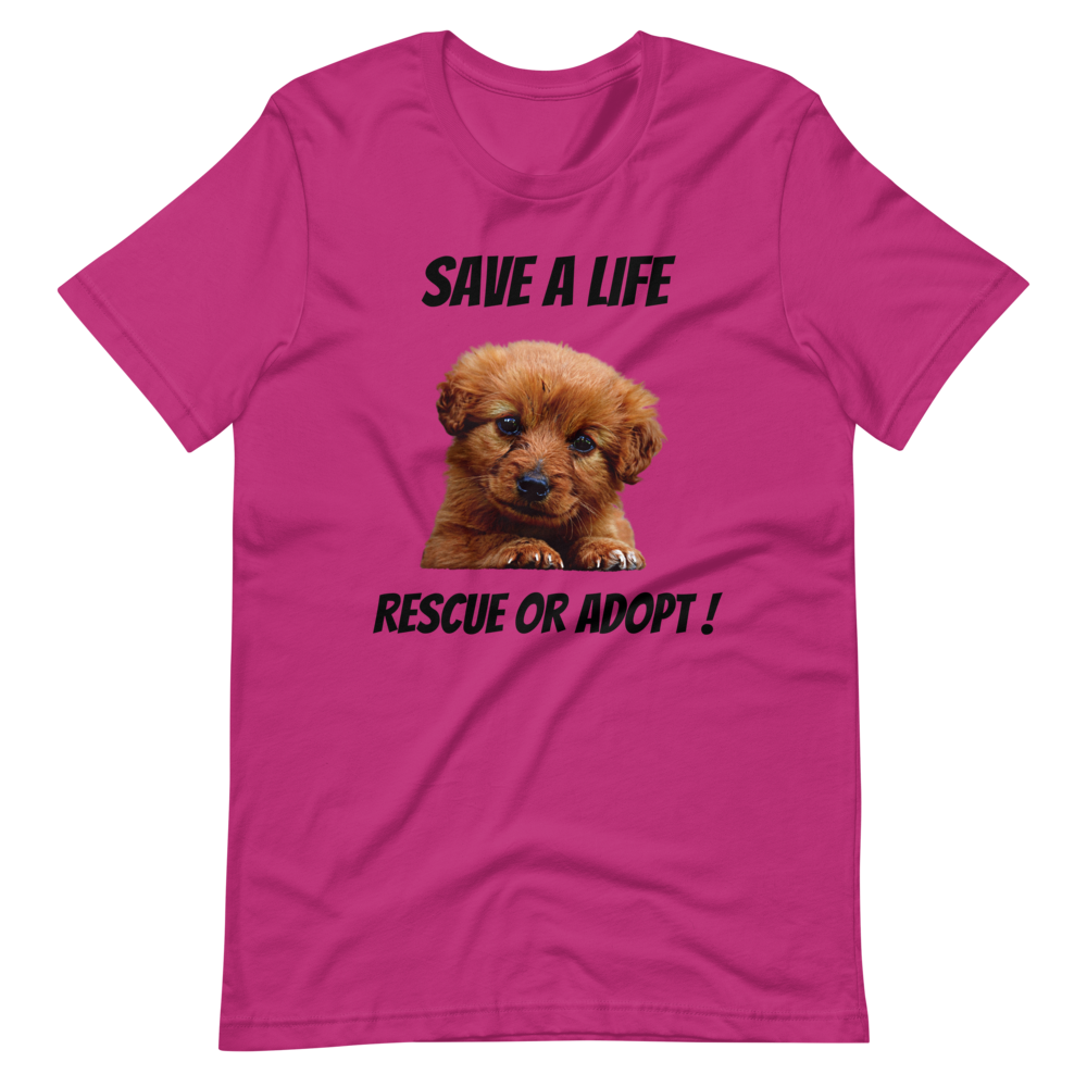 RESCUE OR ADOPT! Short-Sleeve T-Shirt