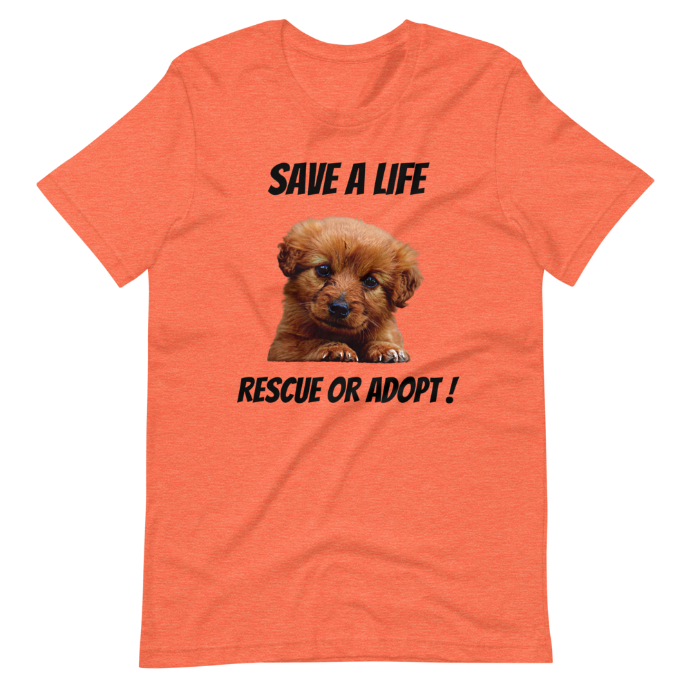 RESCUE OR ADOPT! Short-Sleeve T-Shirt