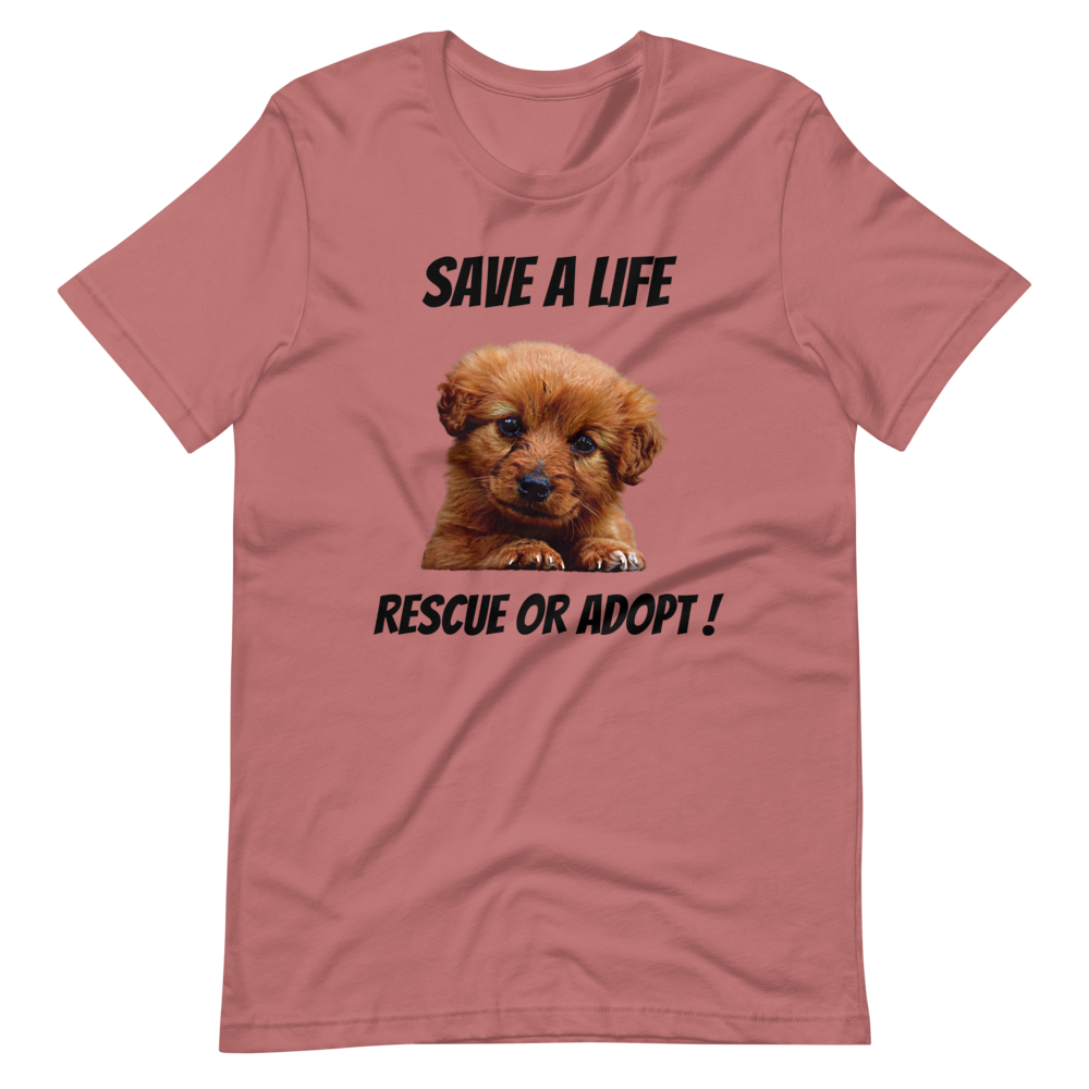 RESCUE OR ADOPT! Short-Sleeve T-Shirt