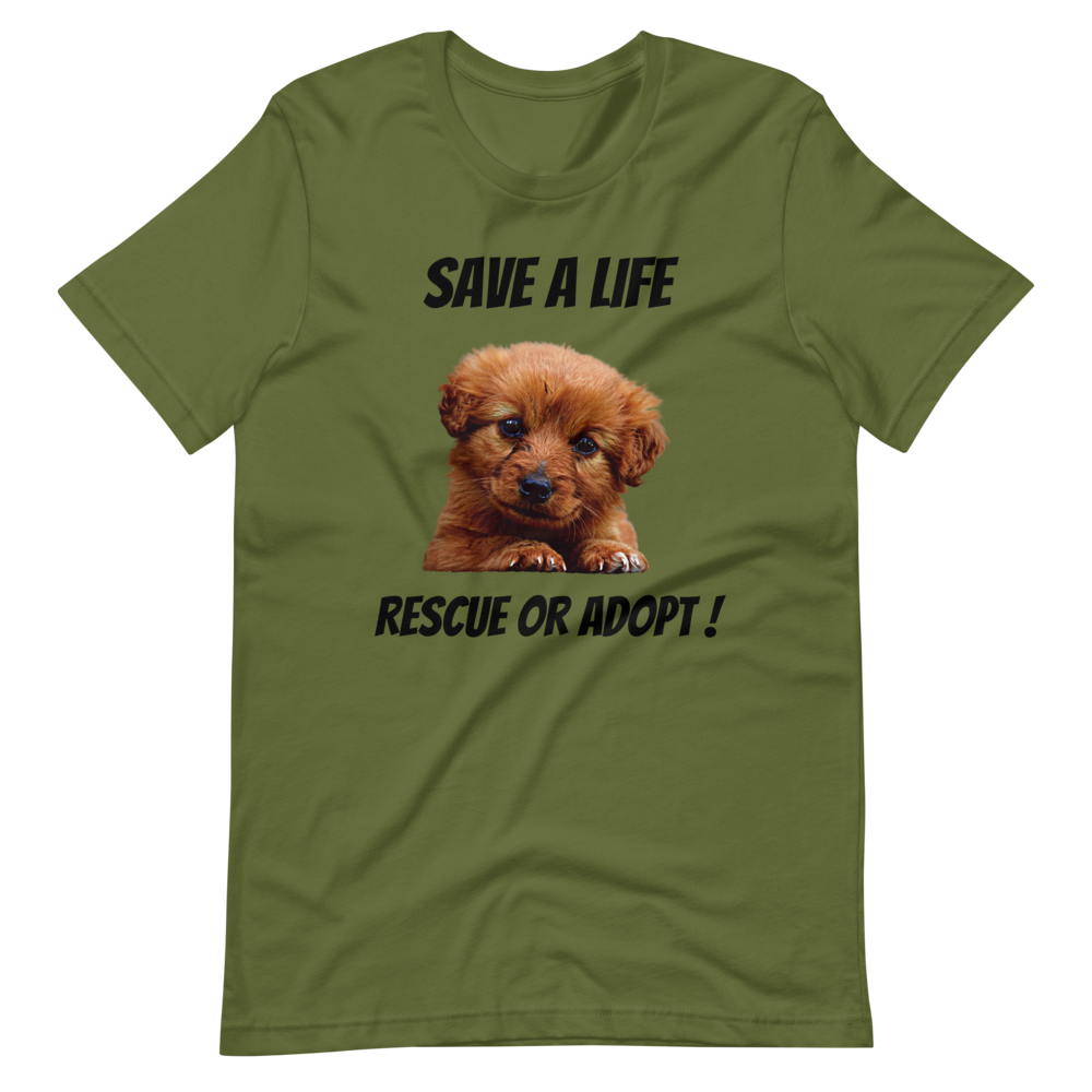 RESCUE OR ADOPT! Short-Sleeve T-Shirt