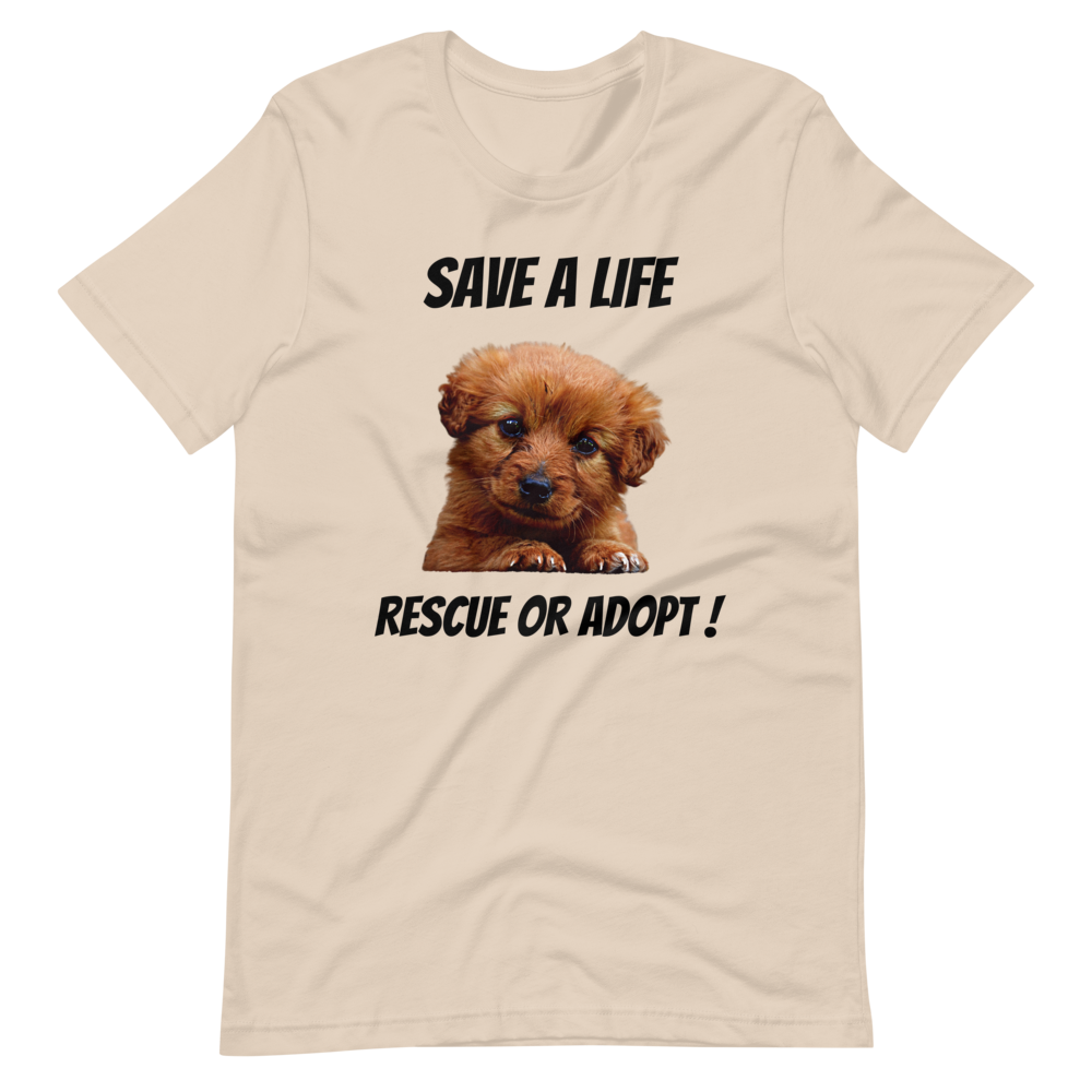 RESCUE OR ADOPT! Short-Sleeve T-Shirt