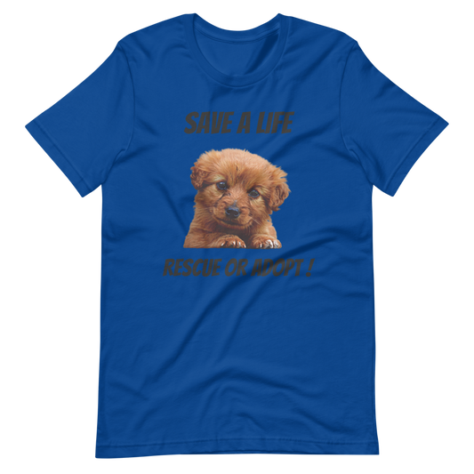 RESCUE OR ADOPT! Short-Sleeve T-Shirt