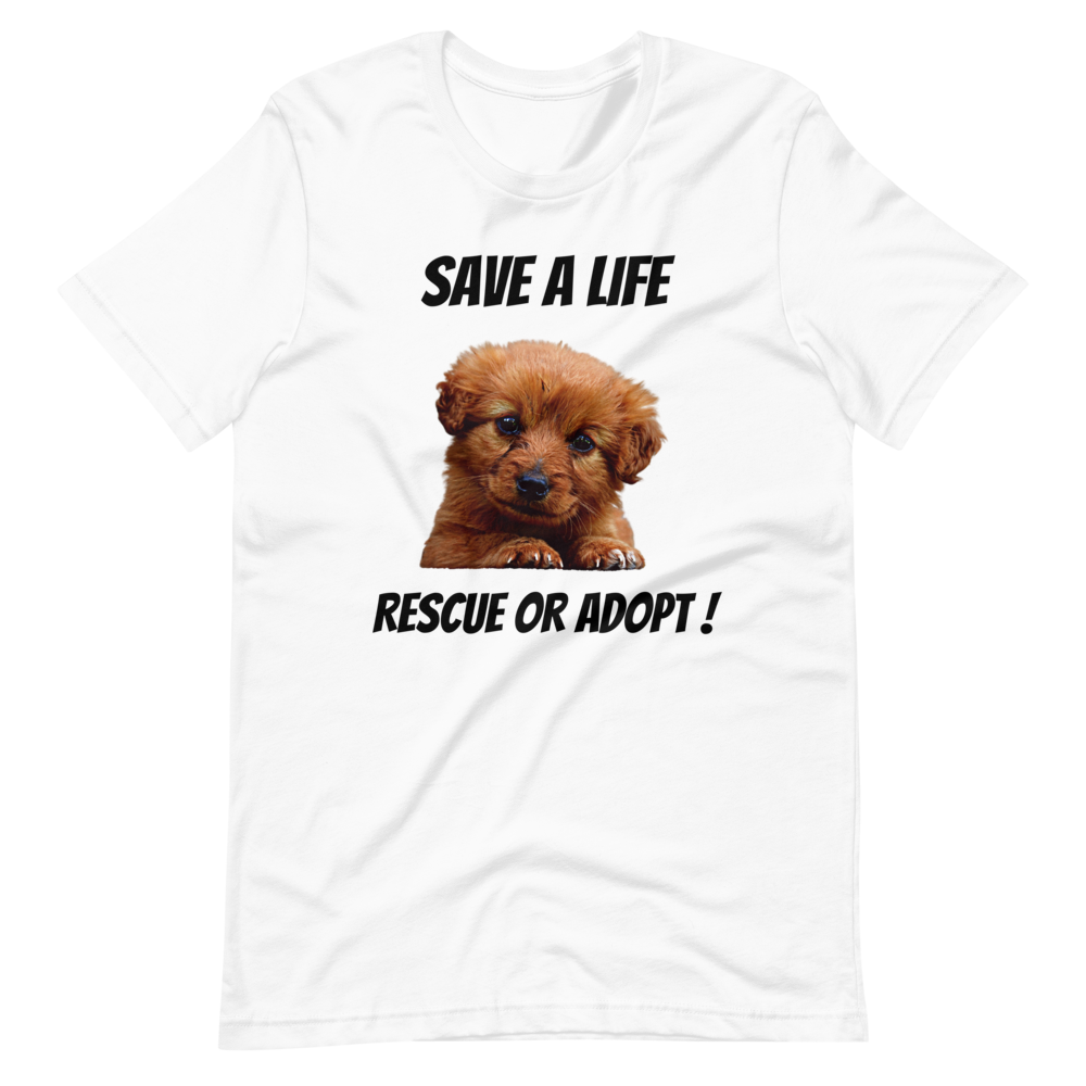 RESCUE OR ADOPT! Short-Sleeve T-Shirt